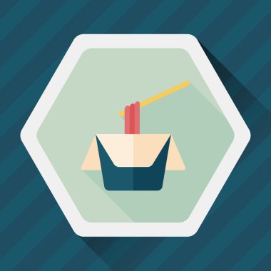 Uzun Gölge, eps10 ile anlık erişte düz simgesi