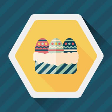 Uzun Gölge, eps10 Paskalya yortusu yumurta düz simgesiyle