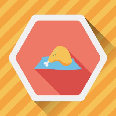 Uzun Gölge, eps10 ile tavuk bacakları düz simgesi