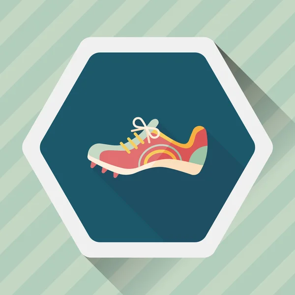 Sneaker flat icon with long shadow, eps10 — стоковый вектор