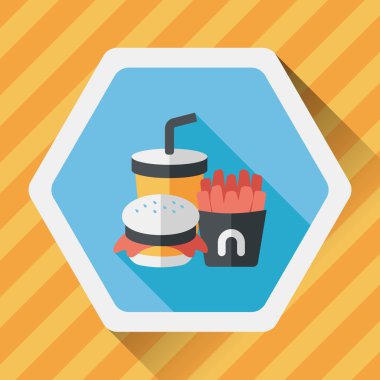 Uzun Gölge, eps10 ile lokanta düz simgesi