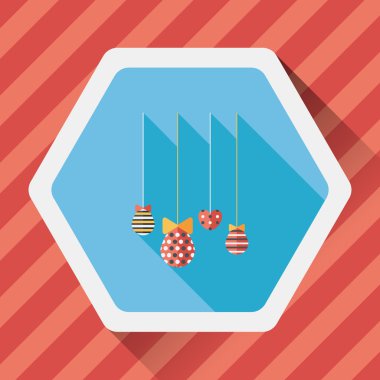 Uzun Gölge, eps10 düz simgesiyle asılı Paskalya