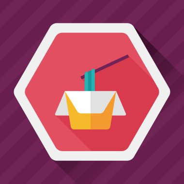 Uzun Gölge, eps10 ile anlık erişte düz simgesi