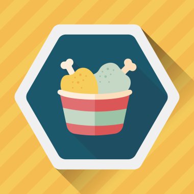 Uzun Gölge, eps10 ile tavuk bacakları düz simgesi