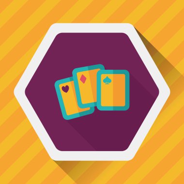 İskambil uzun gölge, eps10 simgesiyle düz