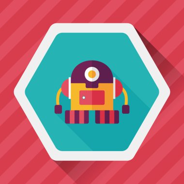 Uzun Gölge, eps10 robot düz simgesiyle