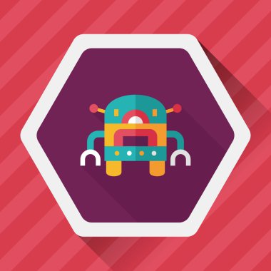 Uzun Gölge, eps10 robot düz simgesiyle