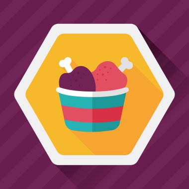 Uzun Gölge, eps10 ile tavuk bacakları düz simgesi