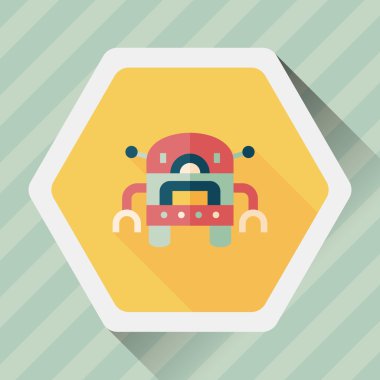 Uzun Gölge, eps10 robot düz simgesiyle