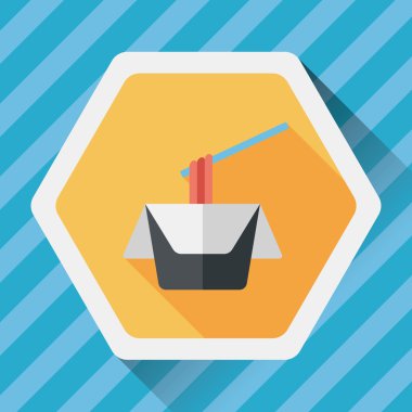 Uzun Gölge, eps10 ile anlık erişte düz simgesi