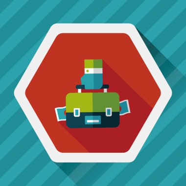 Uzun Gölge, eps10 ile iş çanta düz simgesi