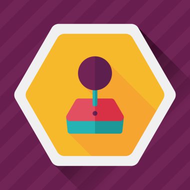 Joystick uzun gölge, eps10 düz simgesiyle