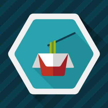 Uzun Gölge, eps10 ile anlık erişte düz simgesi