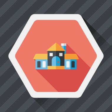 Bina uzun gölge, eps10 düz simgesiyle