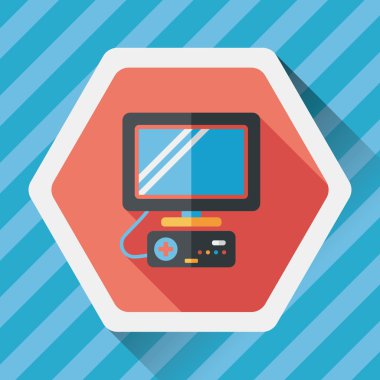 Uzun Gölge, eps10 TV oyun düz simgesiyle