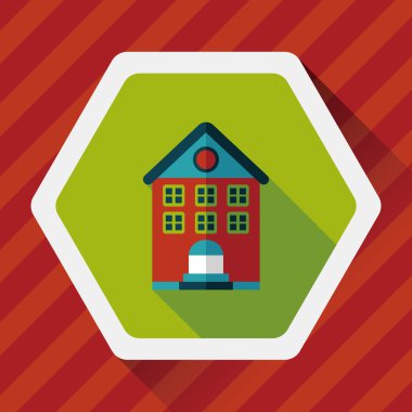 Bina uzun gölge, eps10 düz simgesiyle