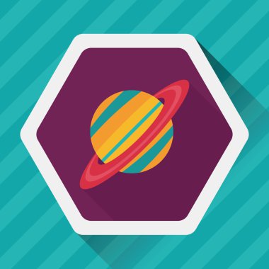 Uzun Gölge, eps10 ile alan gezegen düz simgesi