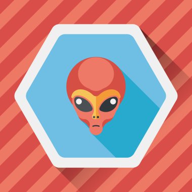 Uzun Gölge, eps10 alanı yabancı düz simgesiyle