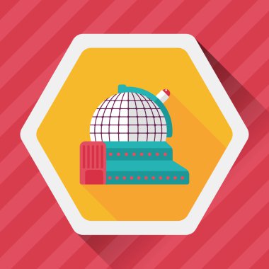 Uzun Gölge, eps10 ile alan astronomik Gözlemevi düz simgesi