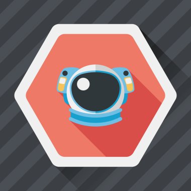 Uzun Gölge, eps10 ile uzay astronot düz simgesi