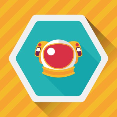 Uzun Gölge, eps10 ile uzay astronot düz simgesi