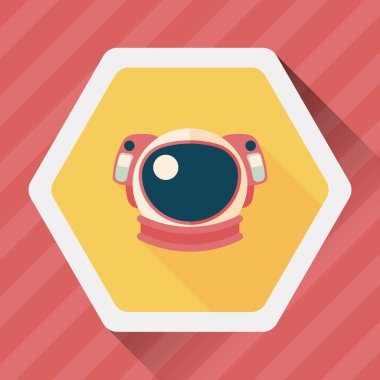 Uzun Gölge, eps10 ile uzay astronot düz simgesi