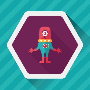 Uzun Gölge, eps10 alanı yabancı düz simgesiyle