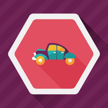 Uzun Gölge, eps10 ile ulaşım araba düz simgesi