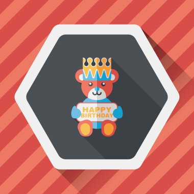 Uzun Gölge, eps10 ile doğum ayı düz simgesi