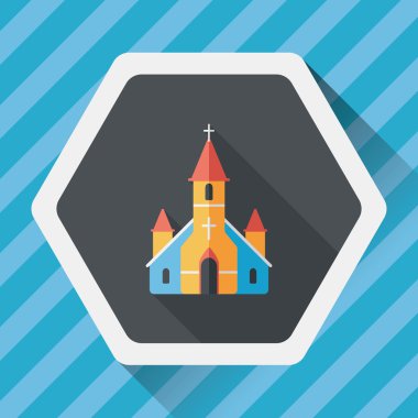 Uzun Gölge, eps10 düğün kilise düz simgesiyle