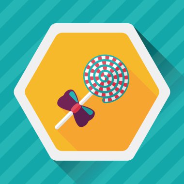 lolipop uzun gölge, eps10 düz simgesiyle