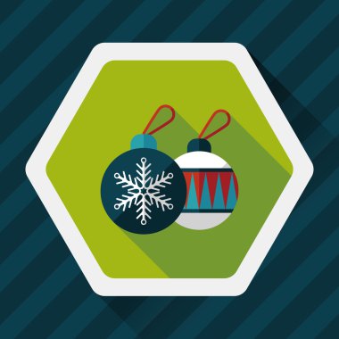 Uzun Gölge, eps10 ile Noel top düz simgesi