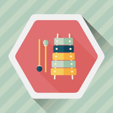 Uzun Gölge, eps10 ksilofon düz simgesi