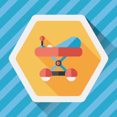 bebeğim walker düz simgesi ile uzun gölge, eps10