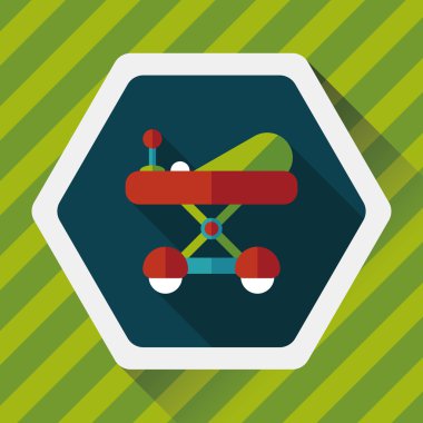 bebeğim walker düz simgesi ile uzun gölge, eps10