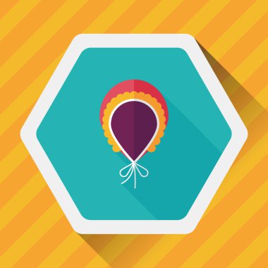 Bebek atkı uzun gölge, eps 10 düz simgesiyle