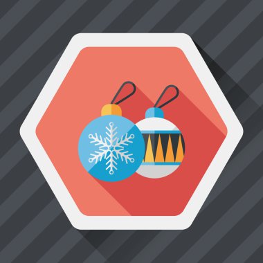 Uzun Gölge, eps10 ile Noel top düz simgesi