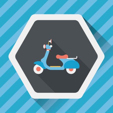 Uzun Gölge, eps10 ile ulaşım scooter düz simgesi