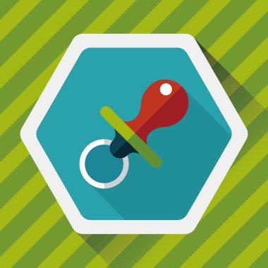 Uzun Gölge, eps 10 bebeğin kukla düz simgesiyle