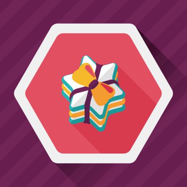 Uzun Gölge, eps10 hediye düz simgesi