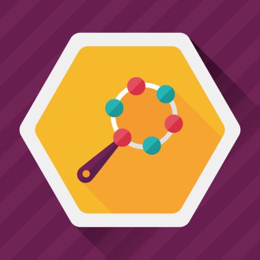 Bebek çıngırağı uzun gölge, eps 10 düz simgesiyle