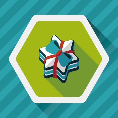 Uzun Gölge, eps10 hediye düz simgesi