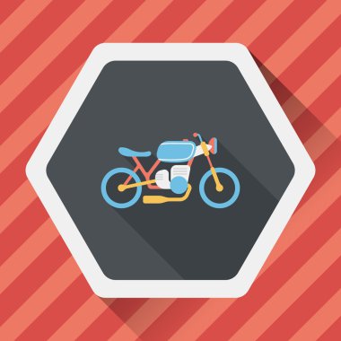 Uzun Gölge, eps10 ile ulaşım motosiklet düz simgesi
