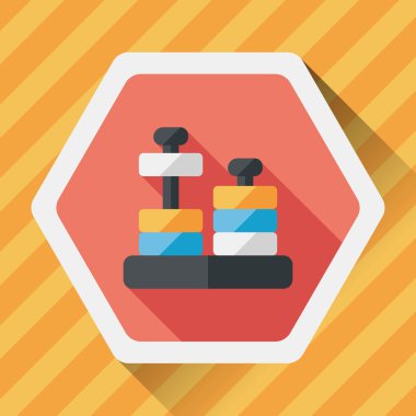 eğitici oyuncak uzun gölge, eps10 düz simgesi