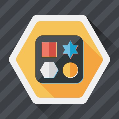 eğitici oyuncak uzun gölge, eps 10 düz simgesi