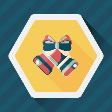 Noel çanları düz simgesi ile uzun gölge eps10