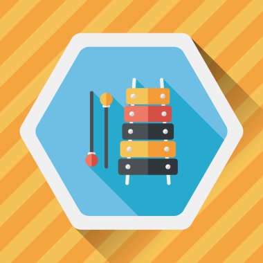 Uzun Gölge, eps10 ksilofon düz simgesi