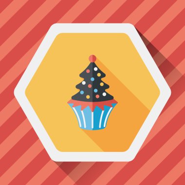 Uzun Gölge, eps10 ile Noel ağacı düz simgesi