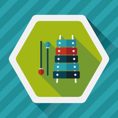 Uzun Gölge, eps10 ksilofon düz simgesi