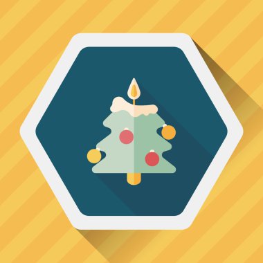 Uzun Gölge, eps10 ile Noel ağacı düz simgesi